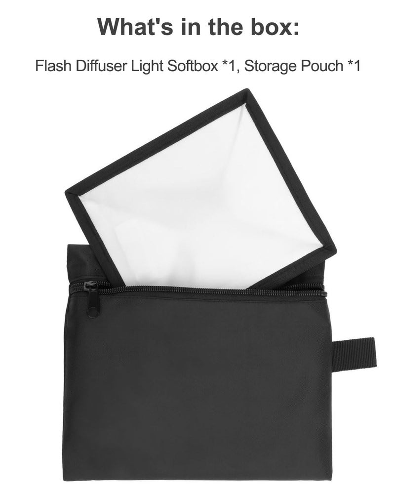 SUPON 6" x 7" Collapsible Mini Softbox â€“ Universal Flash Diffuser for Canon, Nikon, Sony, Neewer, Godox Speedlights, Includes Storage Pouch - Image 4